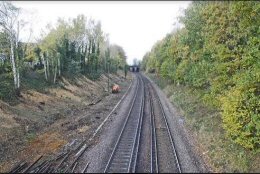 Railway line after clearance