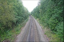 Railway line before clearance